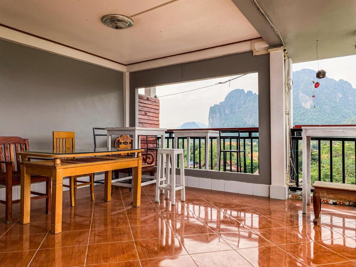 Bountang Mountain View Riverside Hotel Vangviang Kültér fotó
