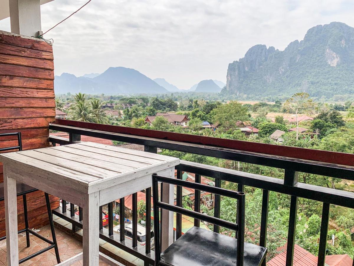 Bountang Mountain View Riverside Hotel Vangviang Kültér fotó