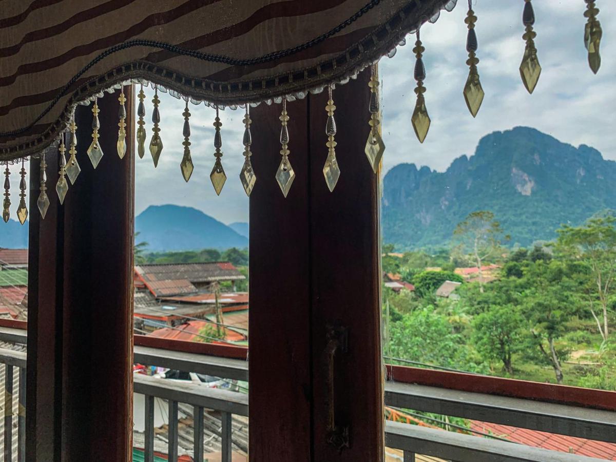 Bountang Mountain View Riverside Hotel Vangviang Kültér fotó