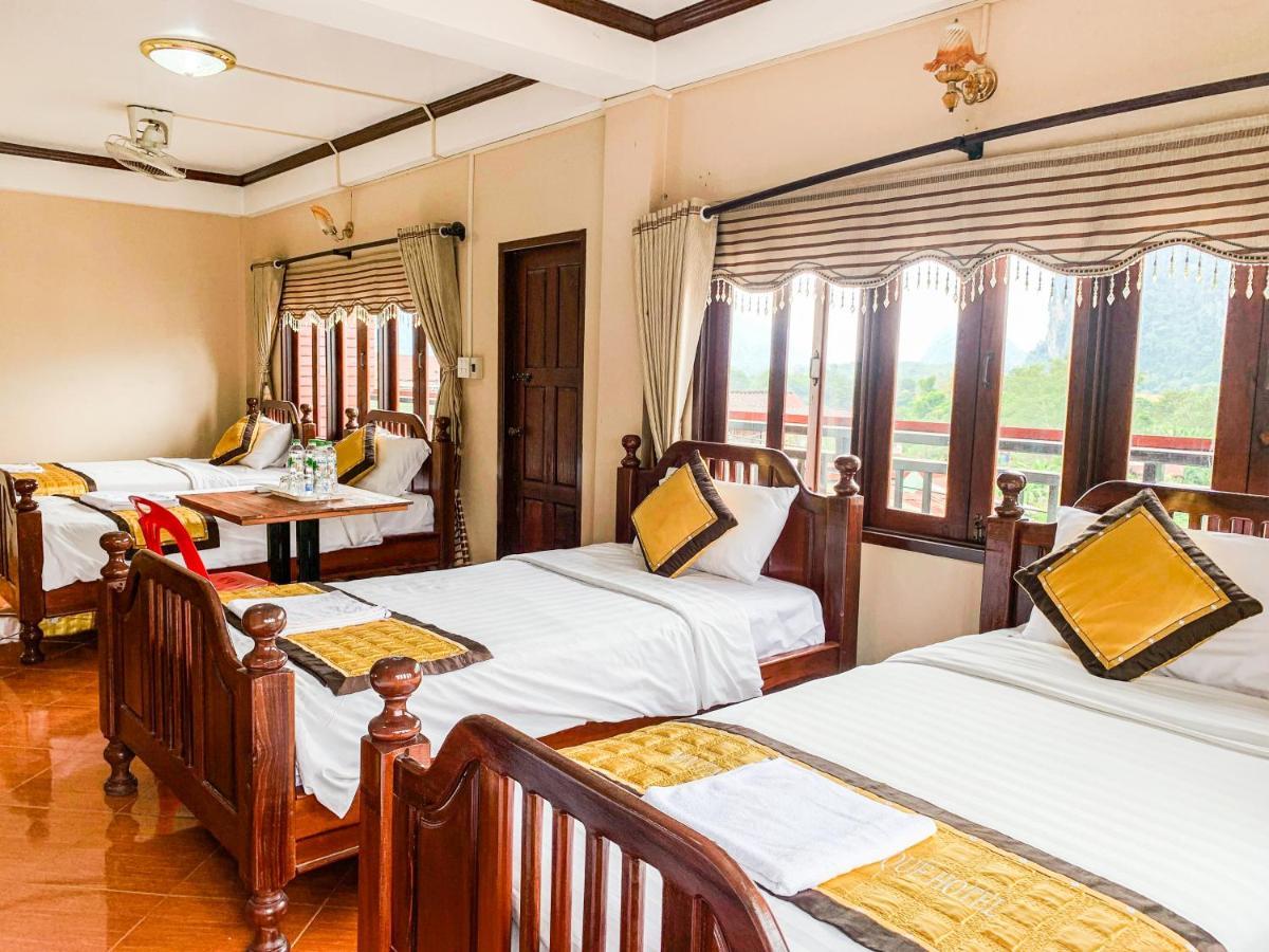 Bountang Mountain View Riverside Hotel Vangviang Kültér fotó